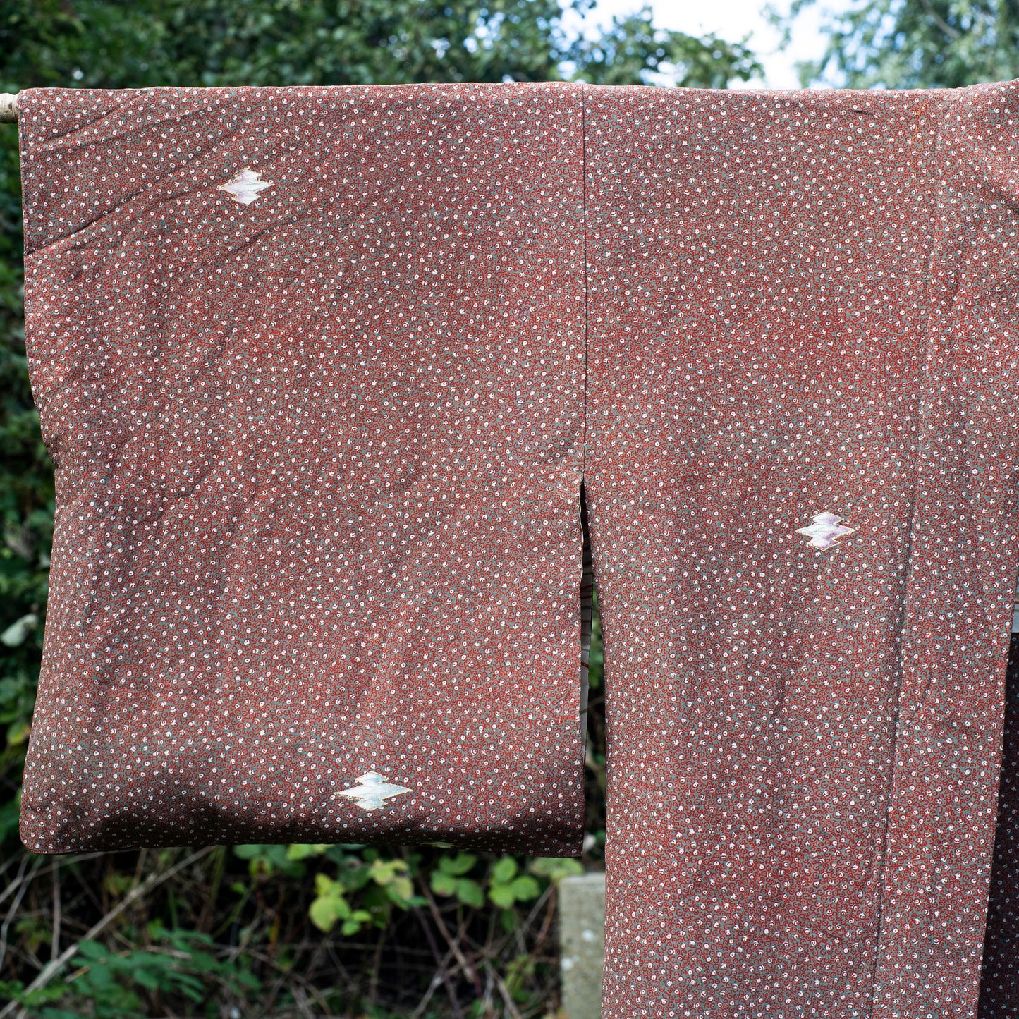 HAORI Kimono - Kasuri Motif with kasuri-style accents