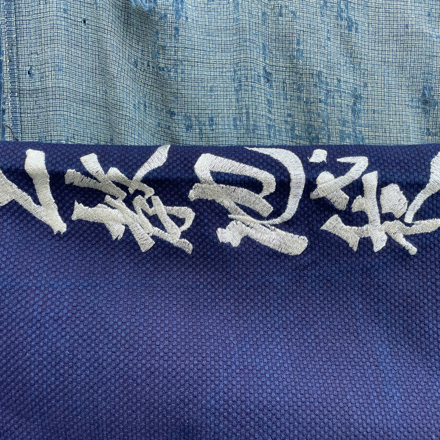 KENDOGI Indigo Jacket – Deep Aizome with White Shoulder Kanji