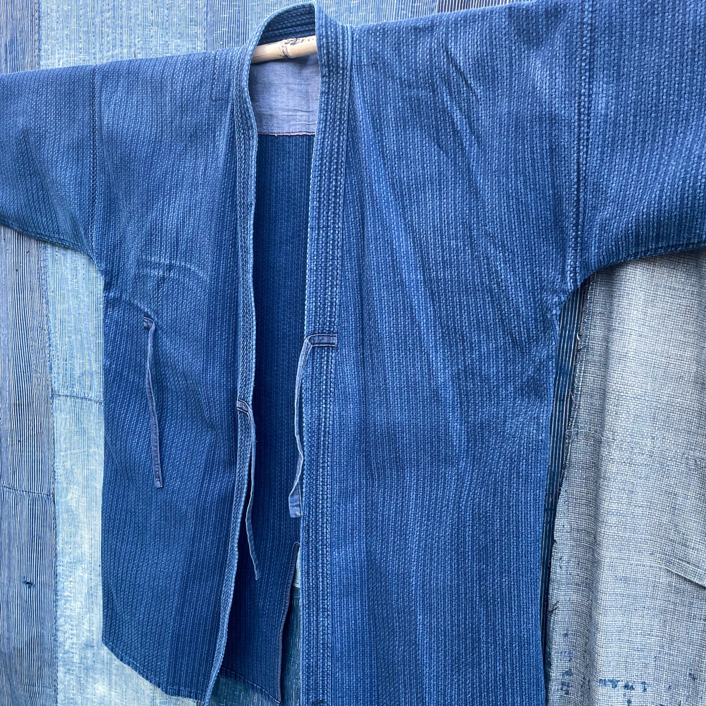 KENDOGI Indigo Jacket - Mid Aizome Blue Straight Pattern