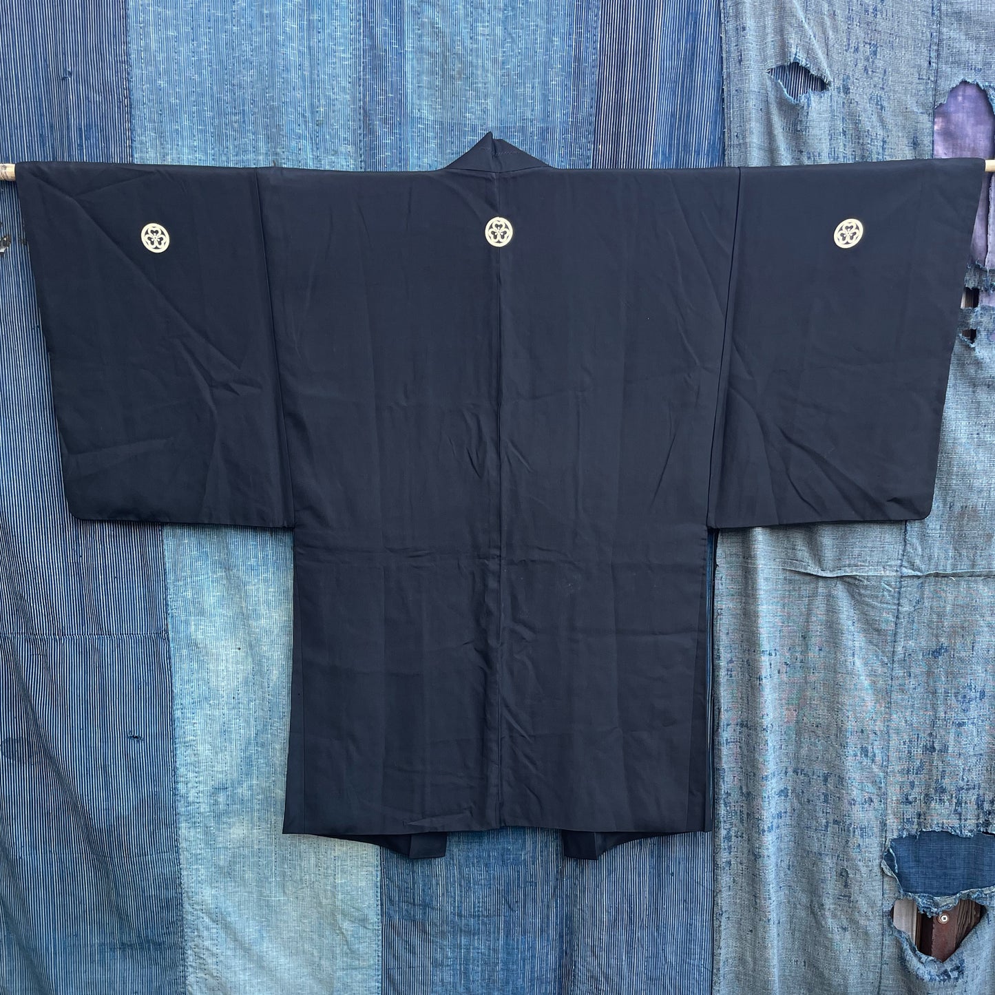HAORI Kimono - Black Waterfall & Mountain