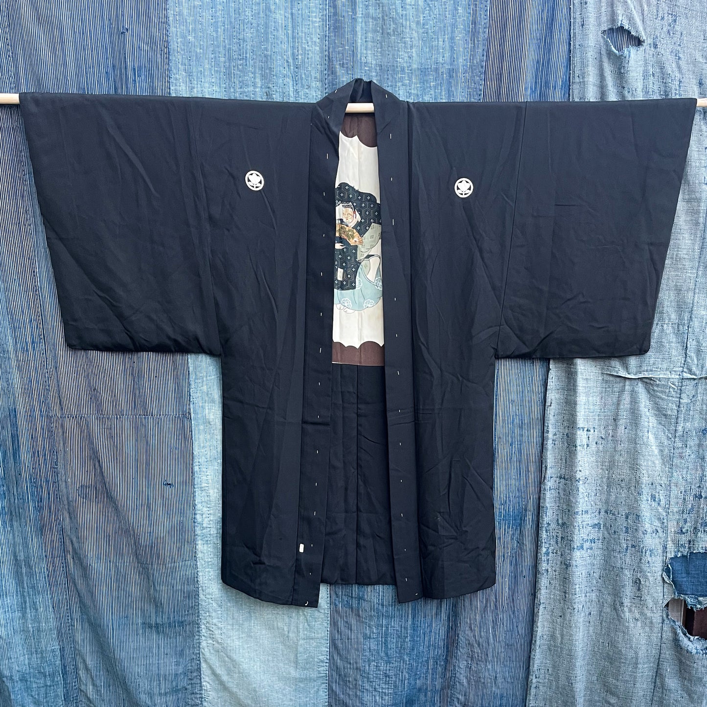 HAORI Kimono - Black Painted Samurai