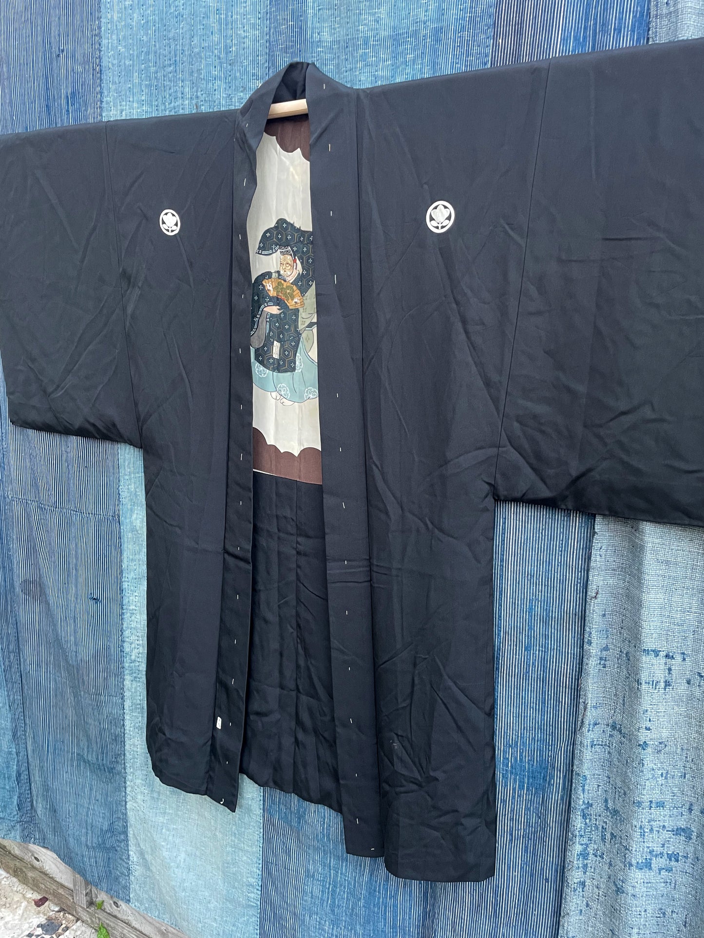 HAORI Kimono - Black Painted Samurai