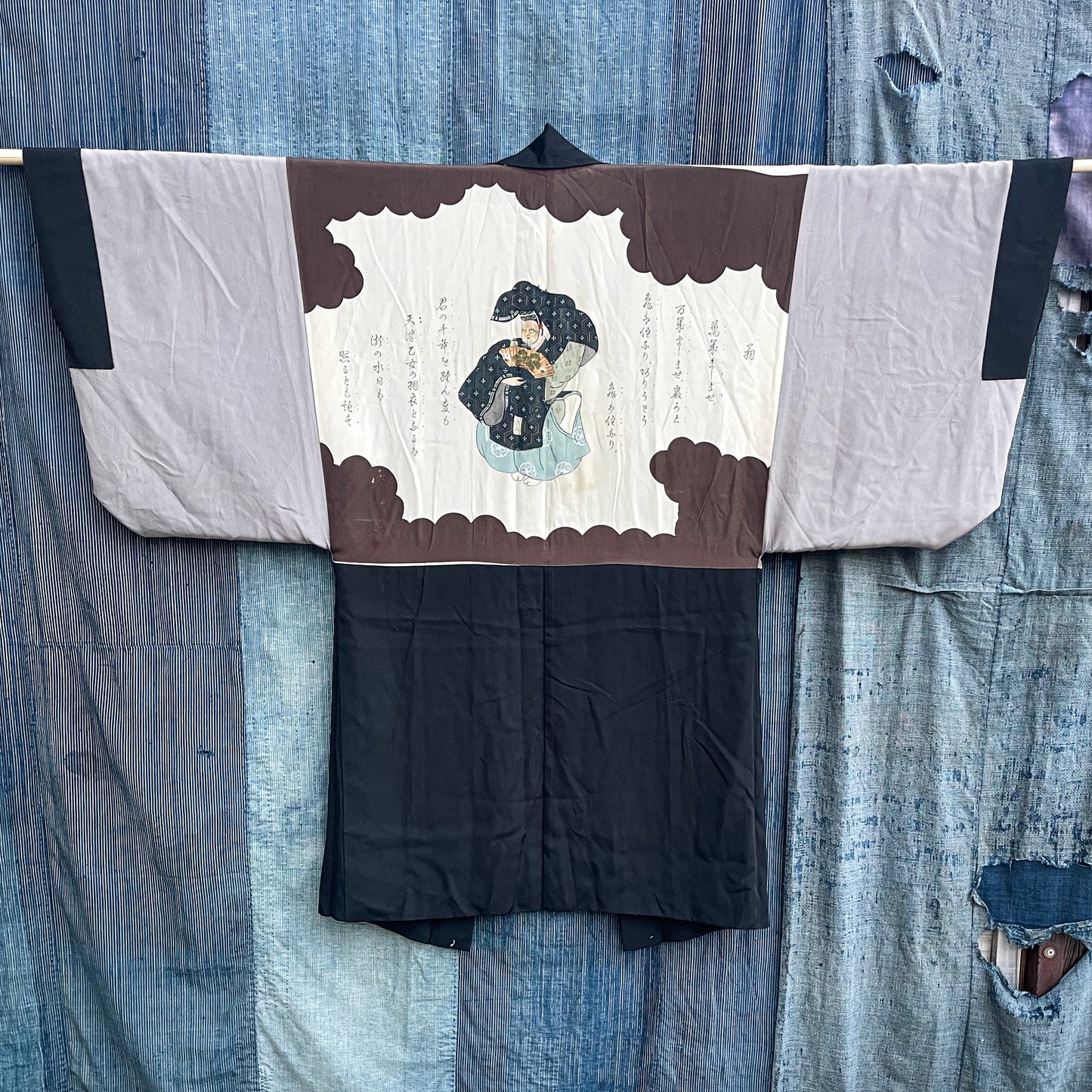HAORI Kimono - Black Painted Samurai
