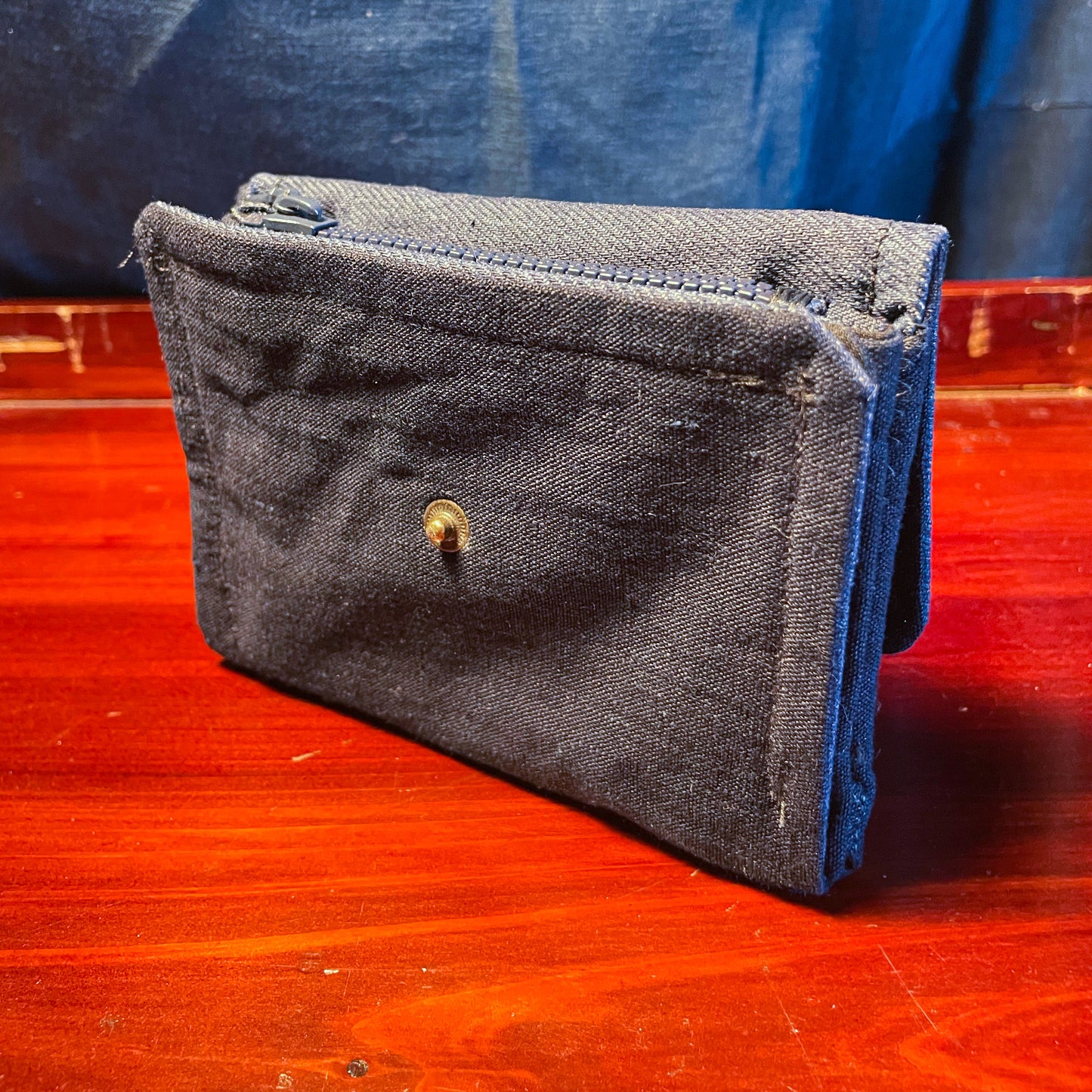 Daruma Furugi Fabric Wallet - Japanese dark indigo fabric