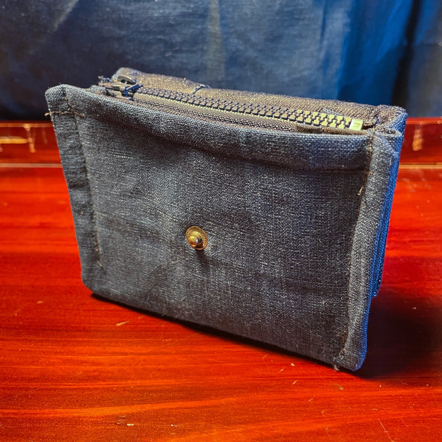 Daruma Furugi Fabric Wallet - Japanese indigo fabric