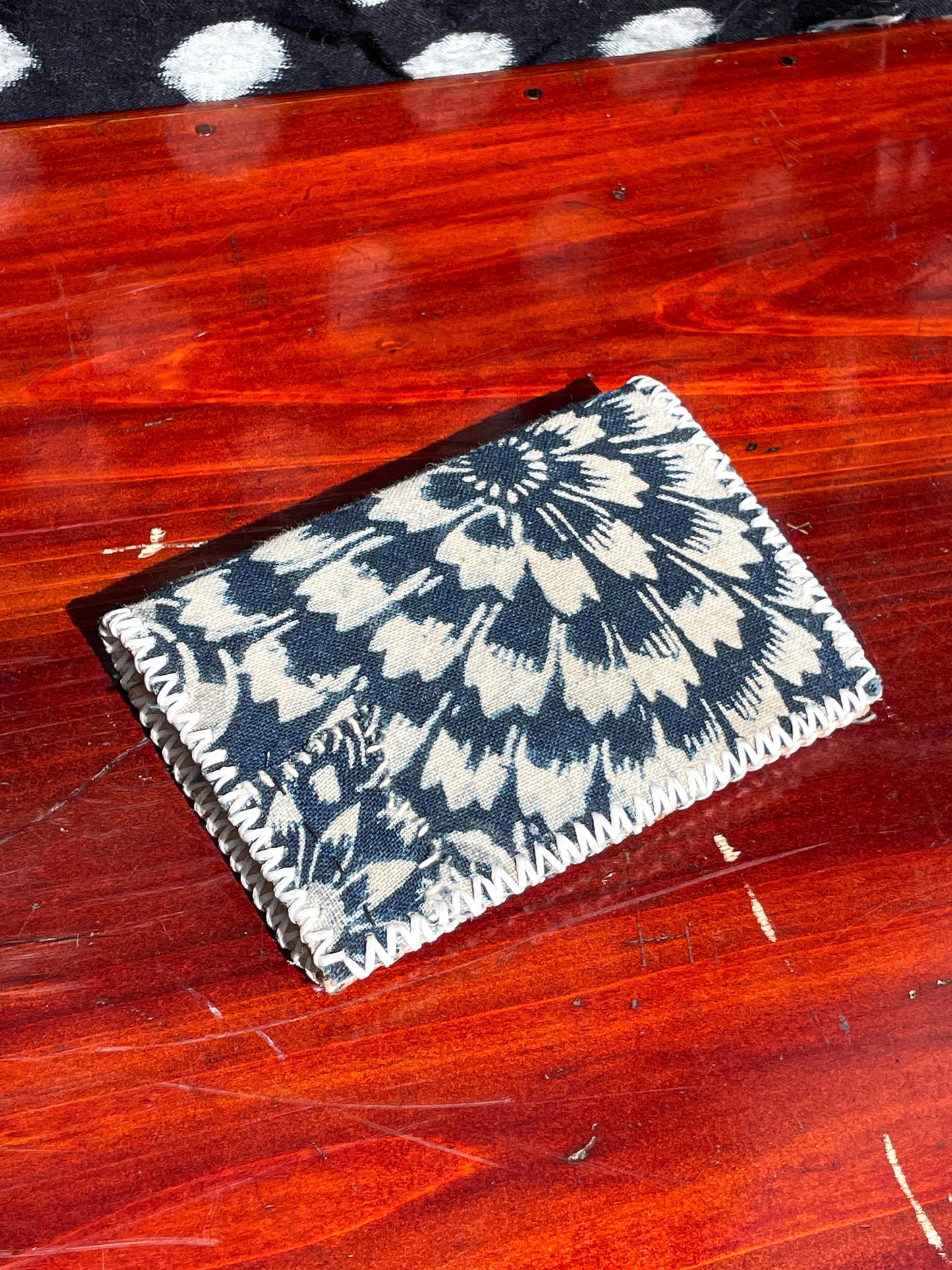 Homemade Wallet Katazome Indigo Fabric