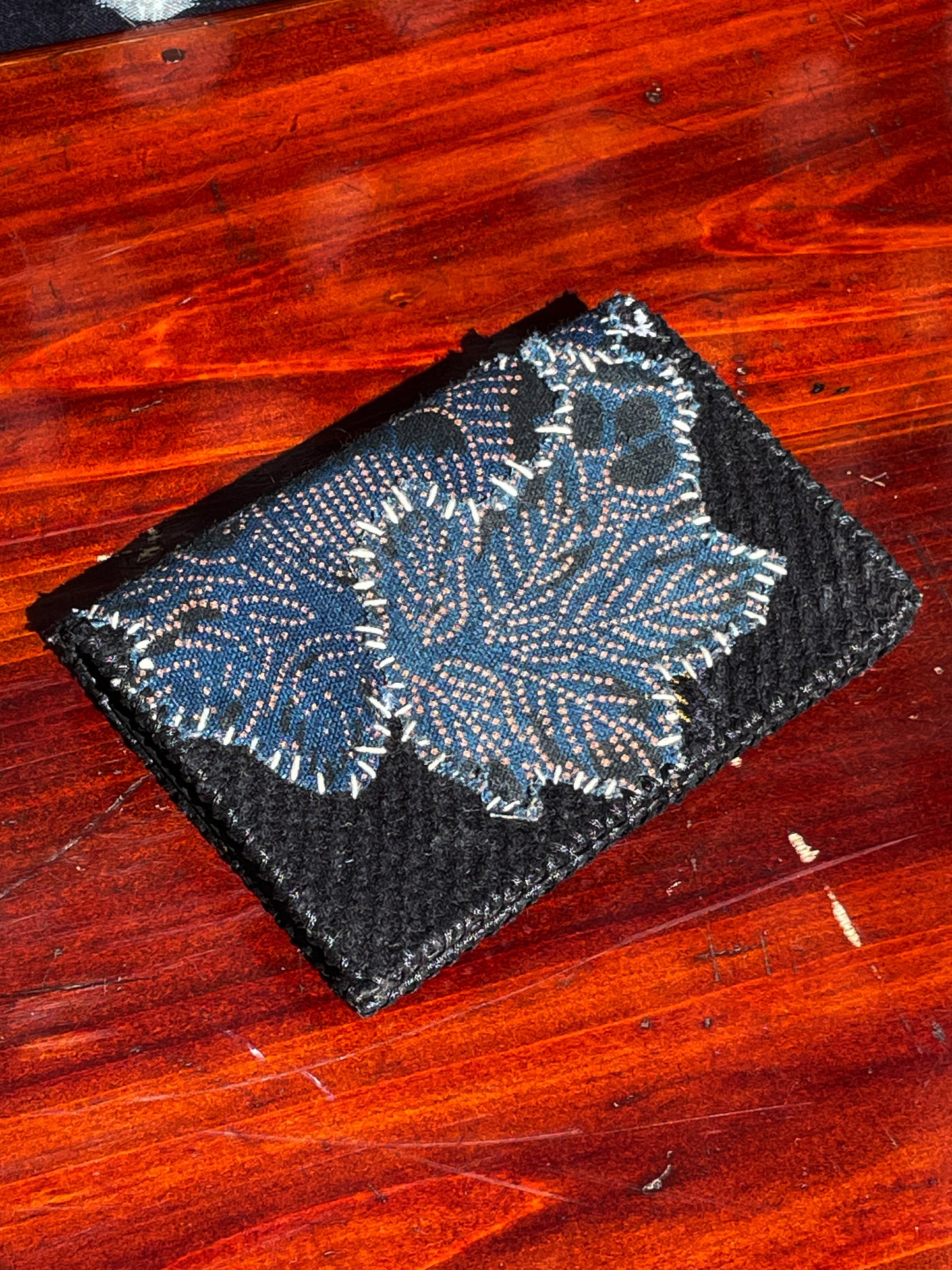 Homemade Wallet Sashiko Katazome and Kendo Fabric