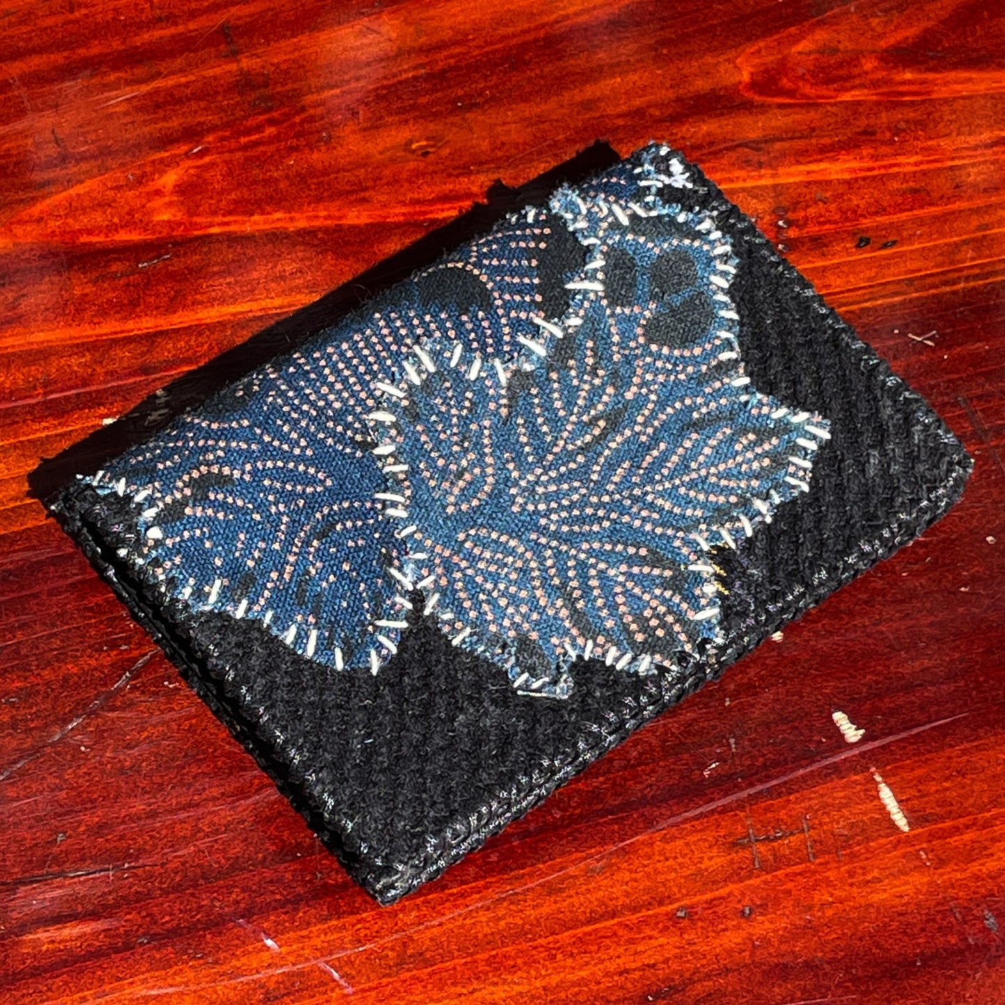 Homemade Wallet Sashiko Katazome and Kendo Fabric