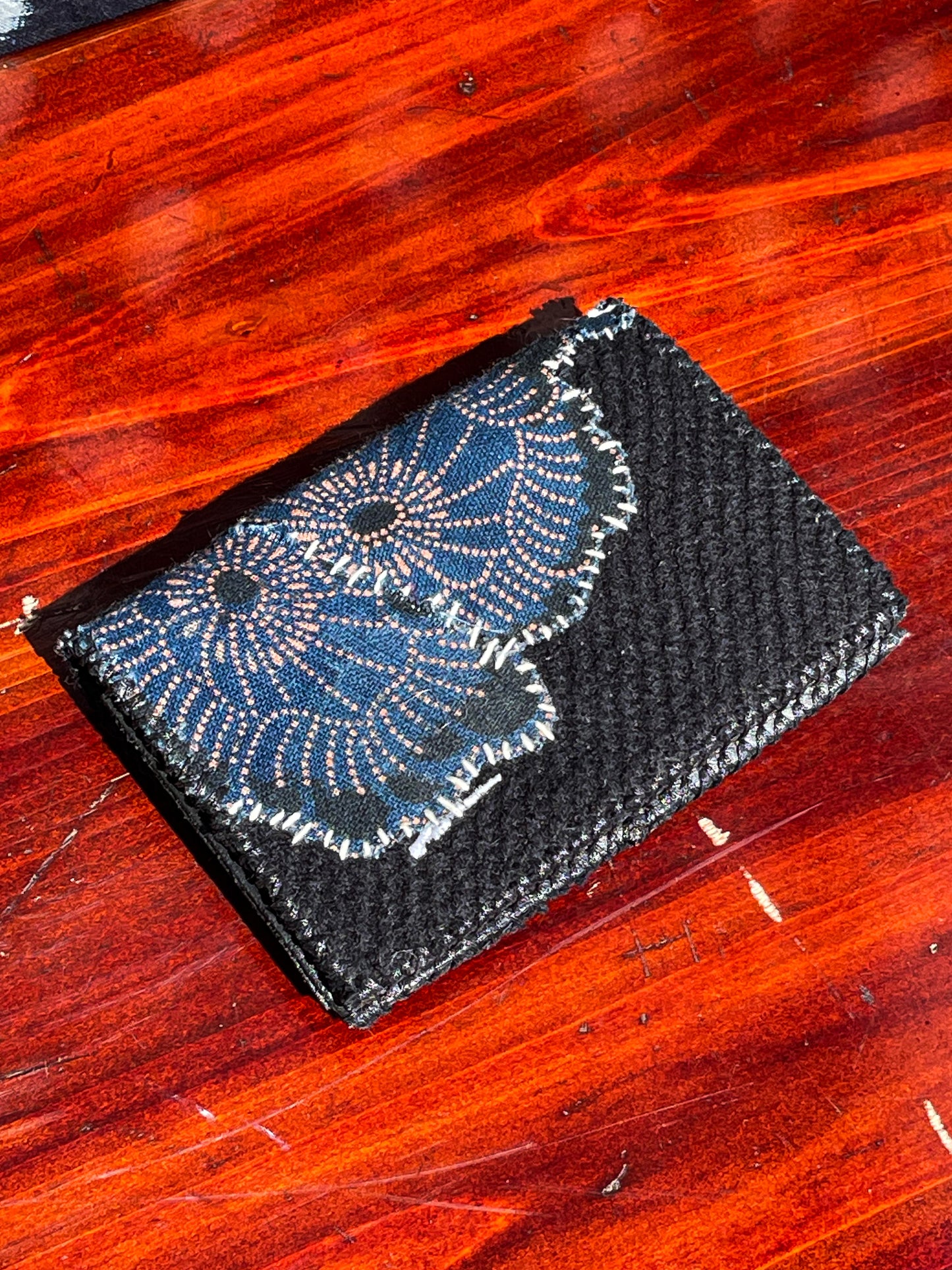 Homemade Wallet Sashiko Katazome and Kendo Fabric