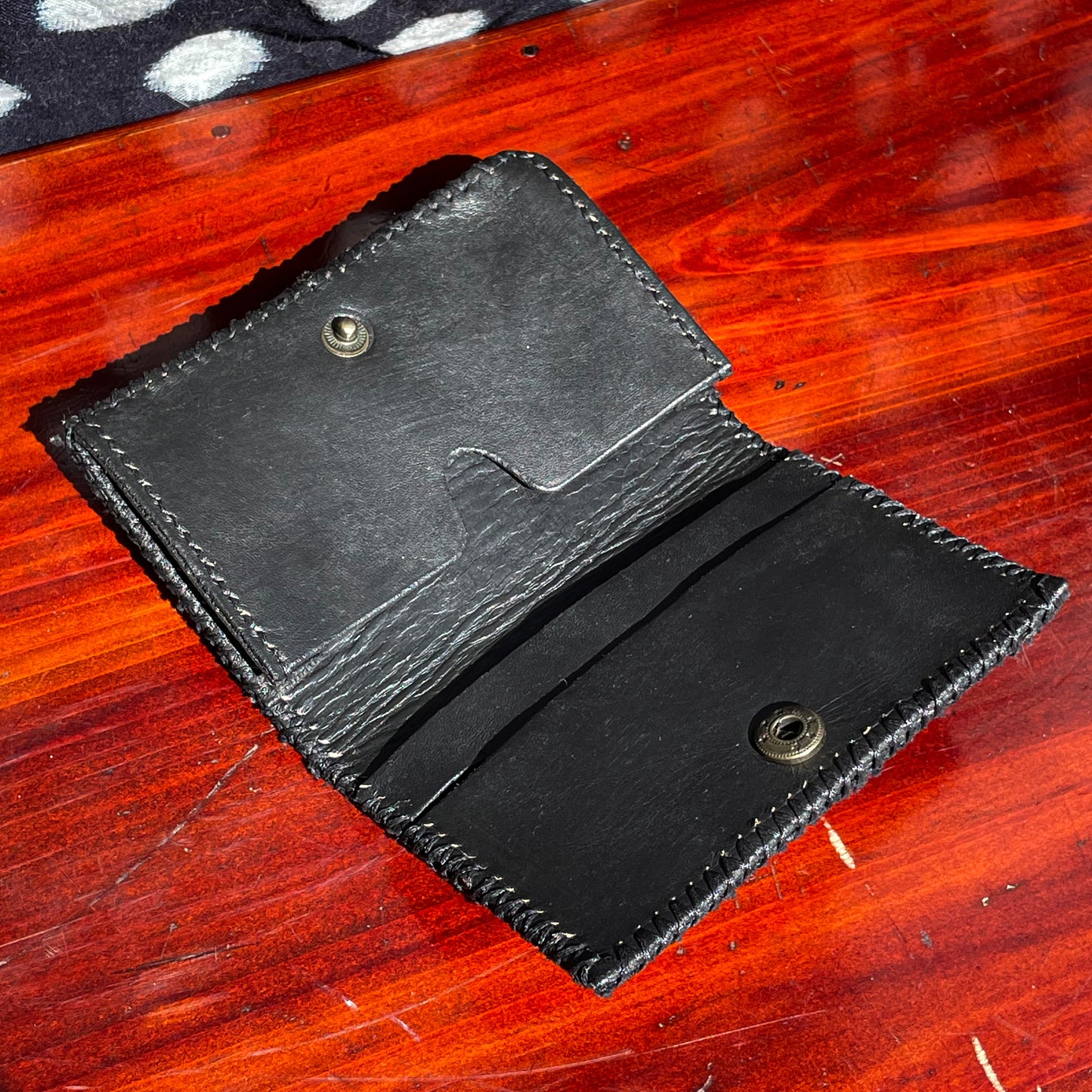 Homemade Wallet Sashiko Katazome and Kendo Fabric