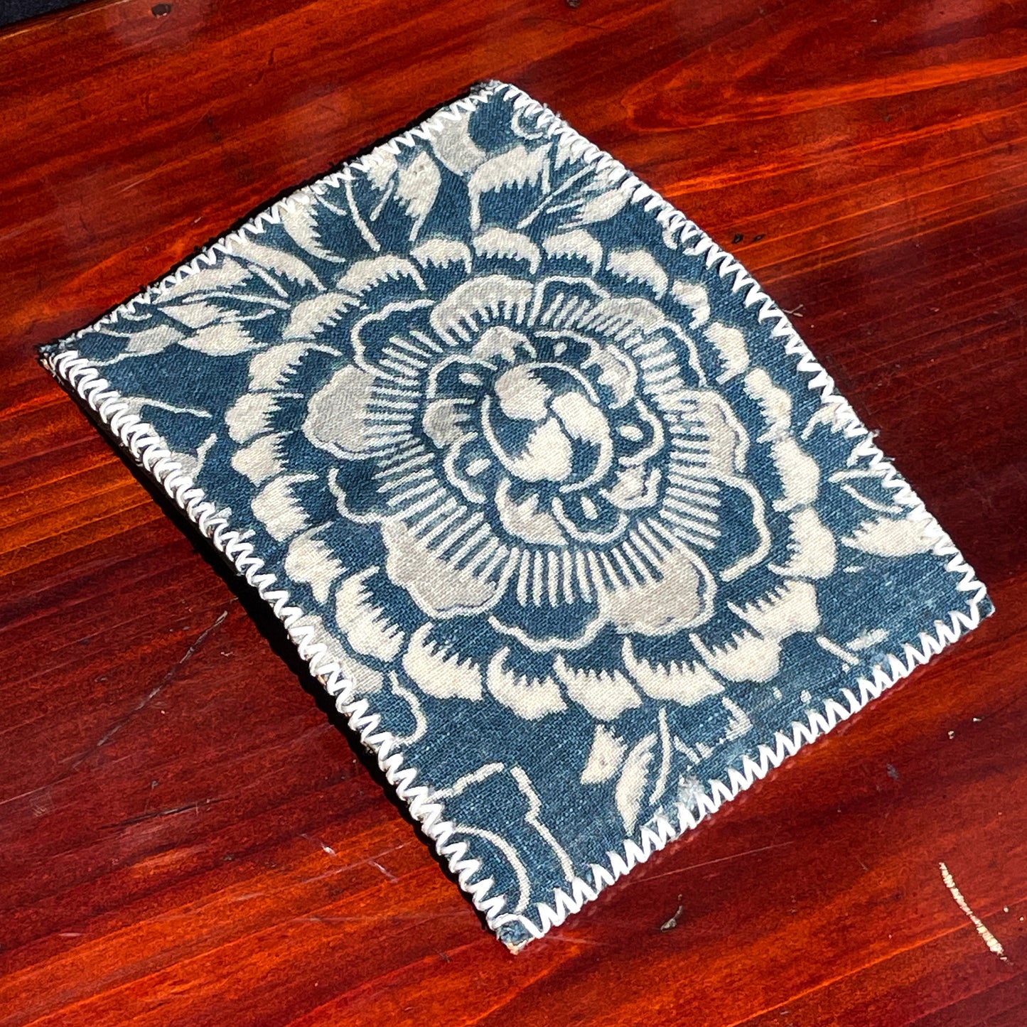 Homemade Wallet Katazome Indigo Fabric