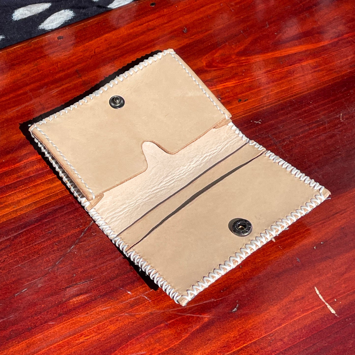 Homemade Wallet Katazome Indigo Fabric