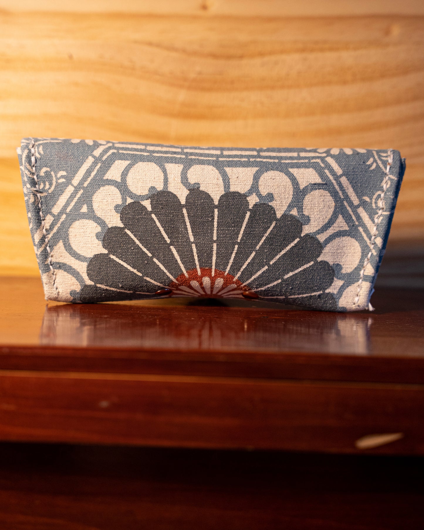 Daruma Furugi Glasses Case - Japanese old textile Fabric