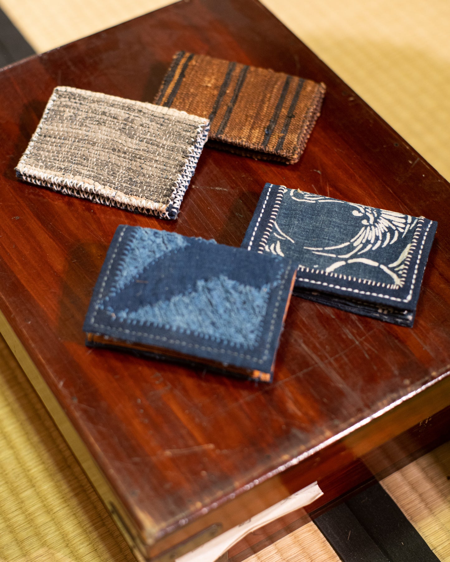 Wallet - Japanese Antique Fabric (Katazome Fabric)