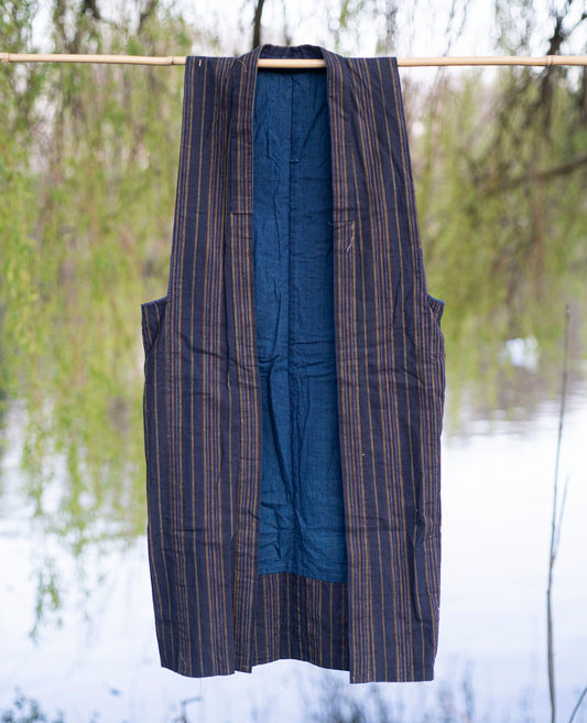 NORAGI Kimono - Striped and Sector Pattern Sleeves