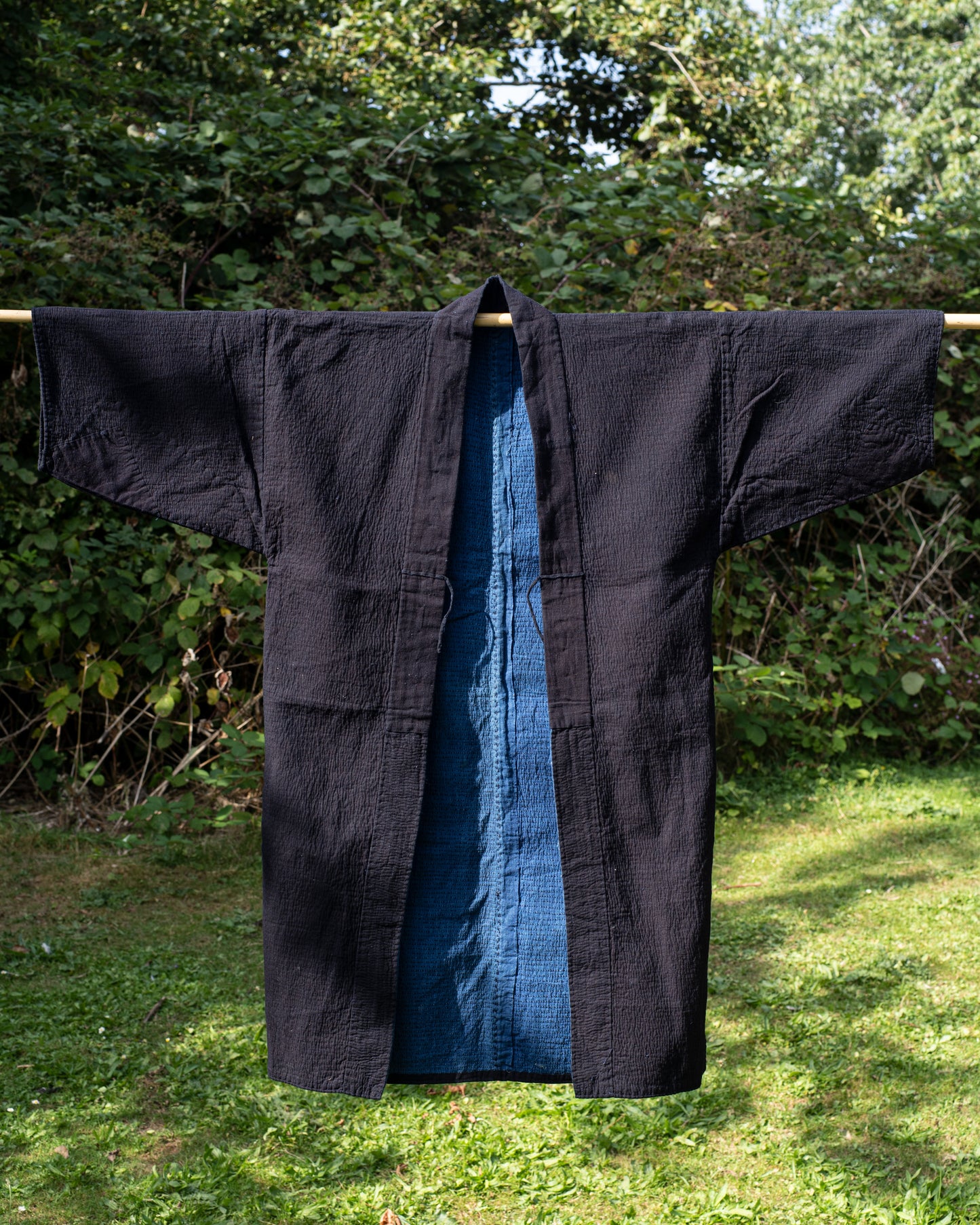 NORAGI Kimono - Sashiko Stitched Indigo Worker Jacket