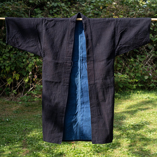 NORAGI Kimono - Sashiko Stitched Indigo Worker Jacket