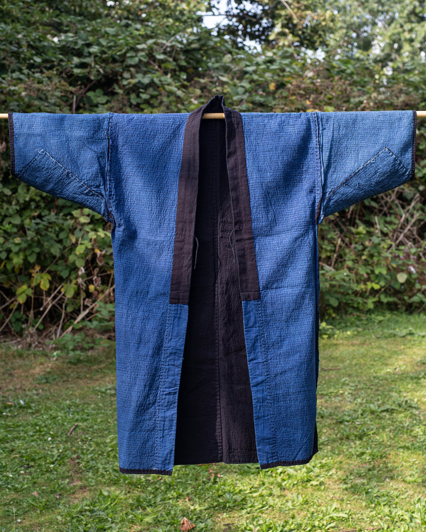 NORAGI Kimono - Sashiko Stitched Indigo Worker Jacket