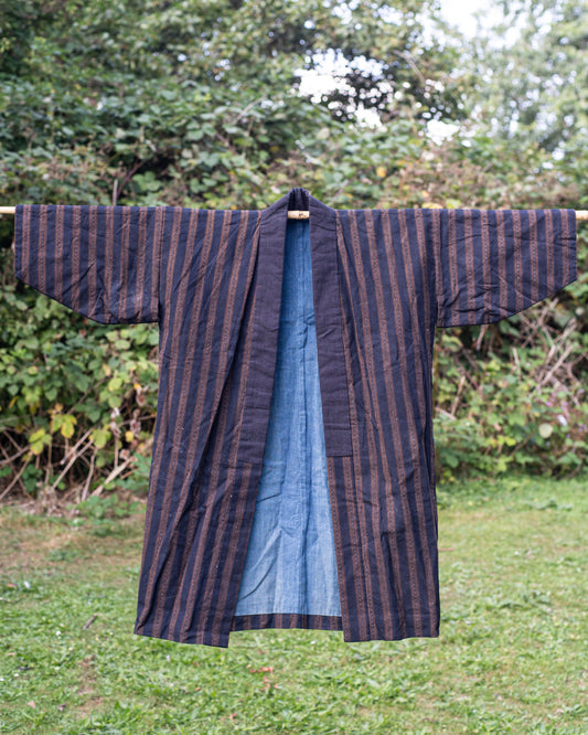 NORAGI Kimono - Indigo Striped Work Jacket