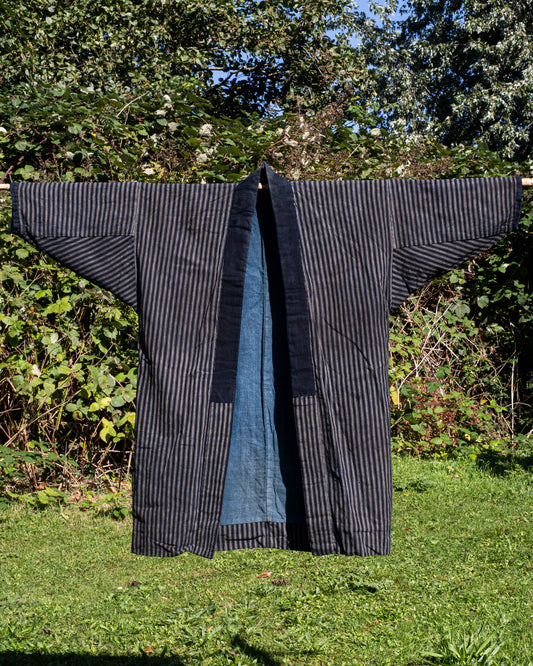 NORAGI Kimono - Indigo Striped Work Jacket