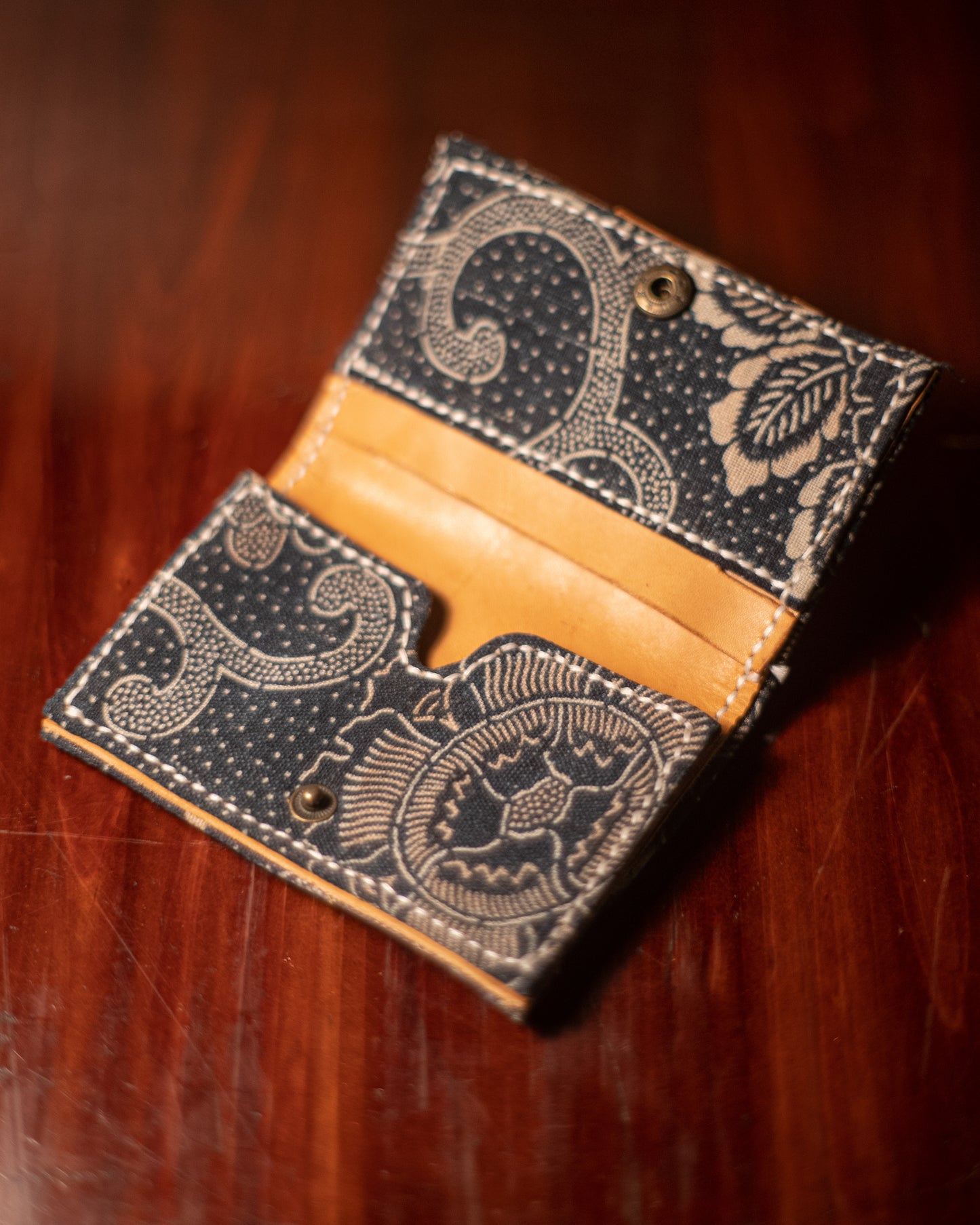 Wallet - Japanese Antique Fabric - Katazome