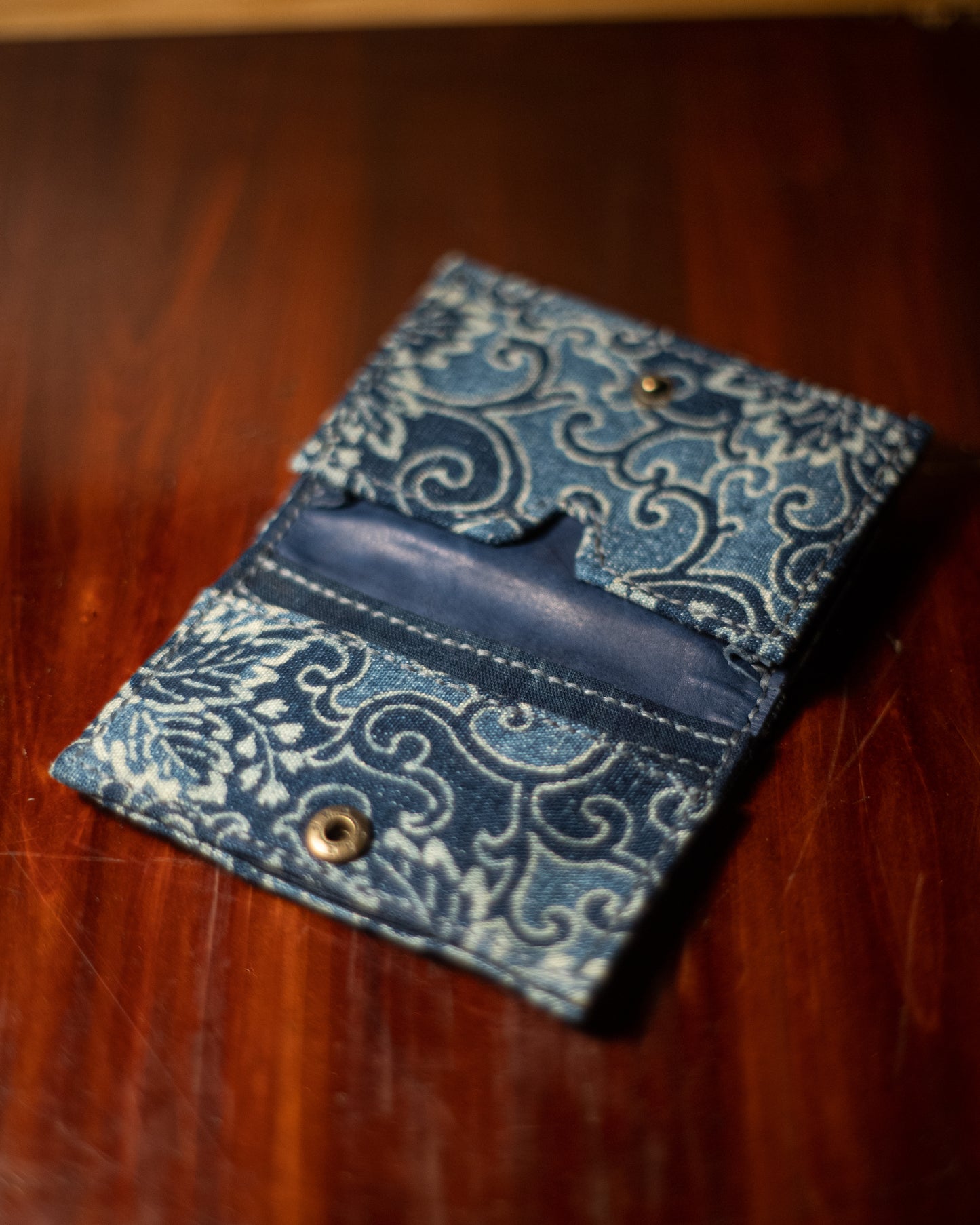 Wallet - Japanese Antique Fabric - Katazome