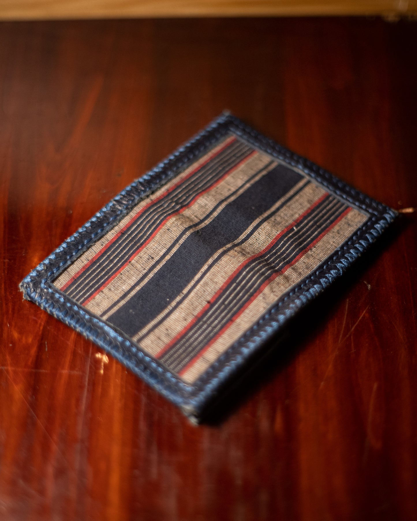 Wallet - Japanese Antique Fabric - Striped Pattern