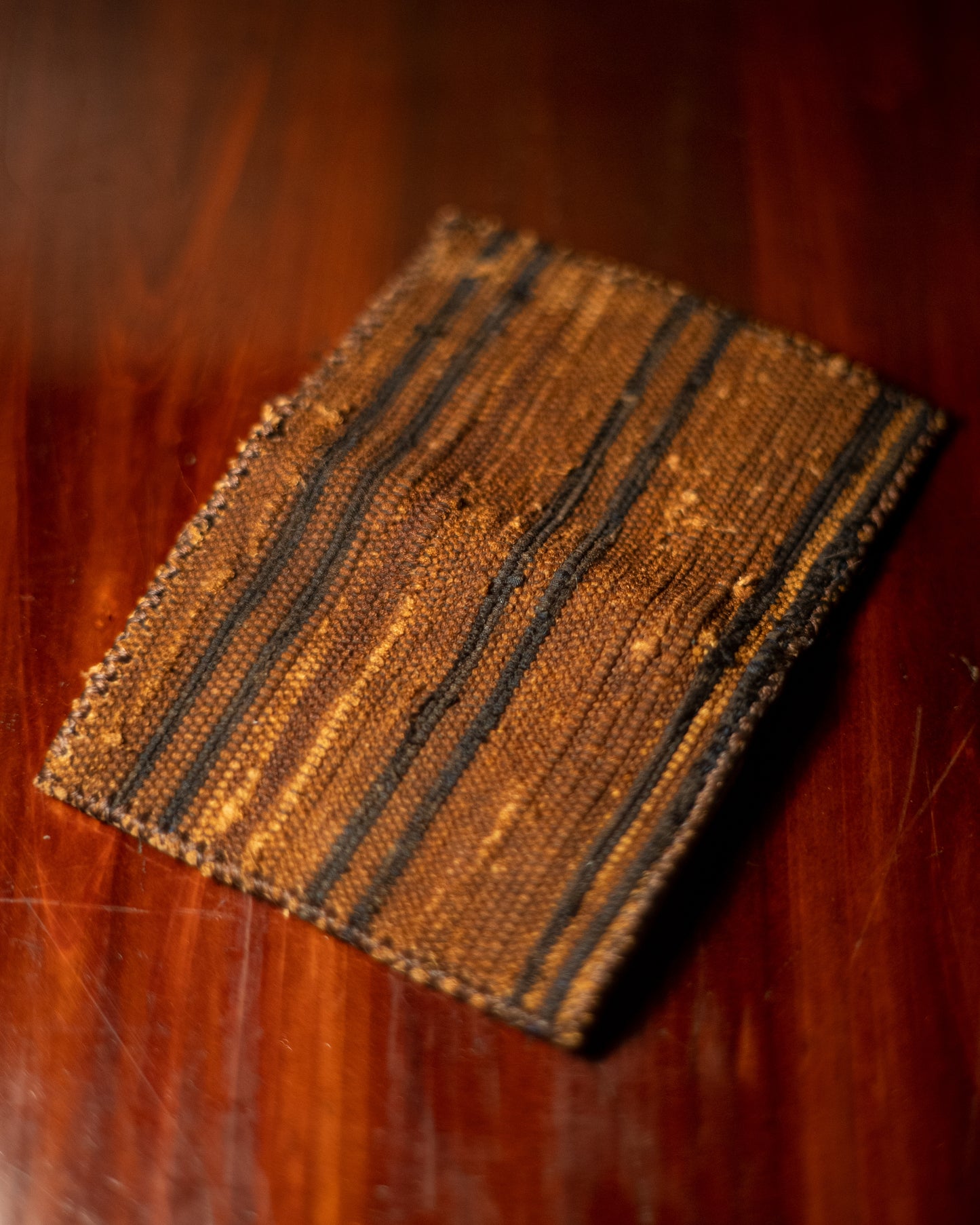 Wallet - Japanese Antique Fabric - Shoulong Yam Dyed Striped Pattern