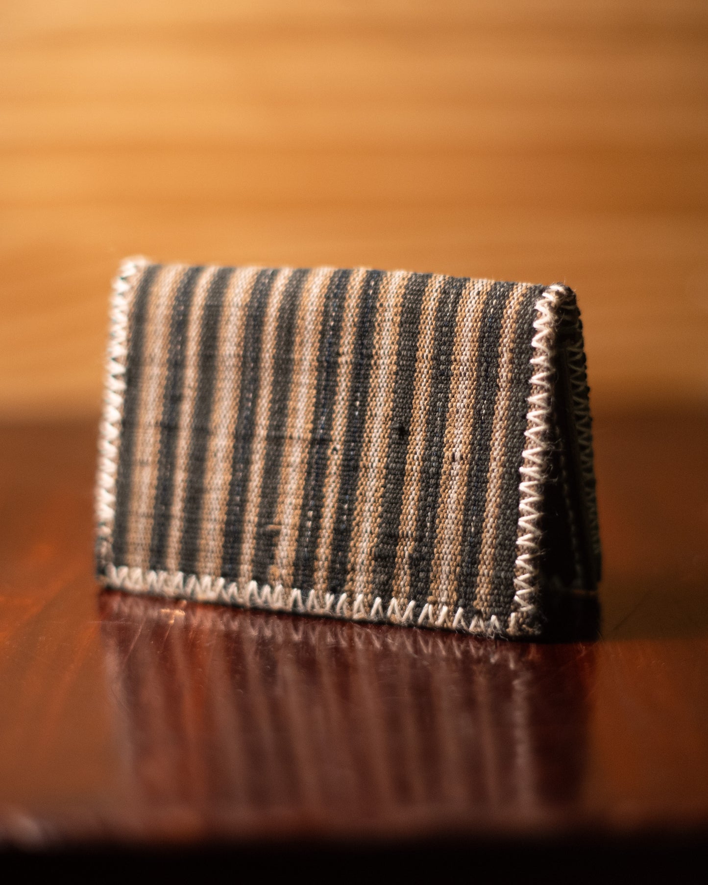 Wallet - Japanese Antique Fabric - Striped Pattern