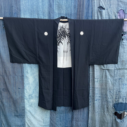HAORI Kimono - Black Bamboo Forest