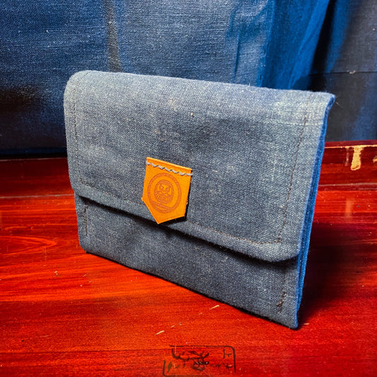 Daruma Furugi Fabric Wallet - Japanese indigo fabric