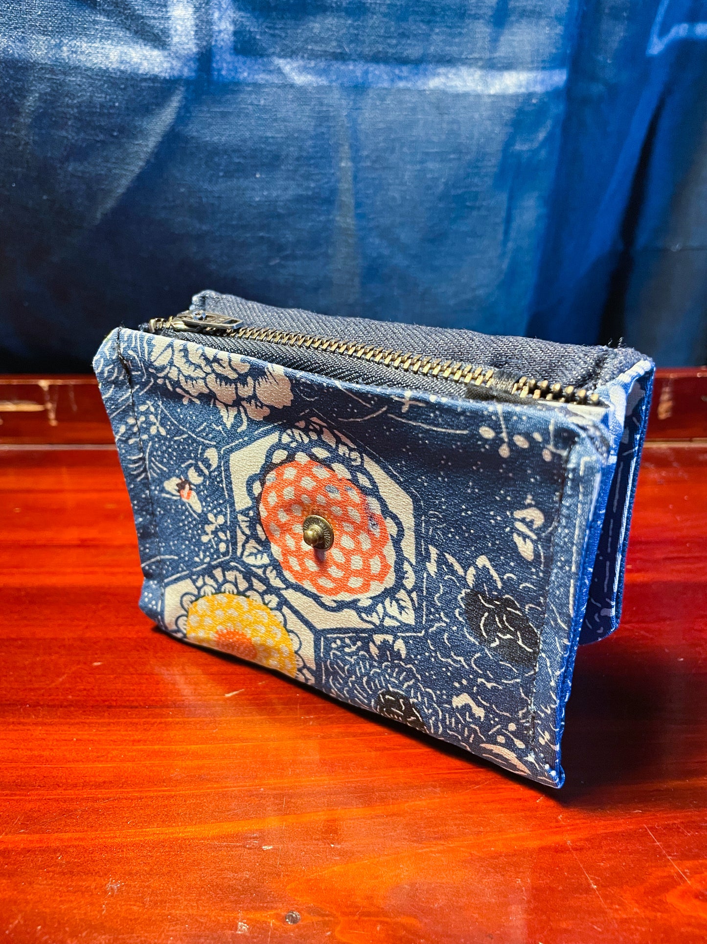 Daruma Furugi Fabric Wallet - Japanese fabric