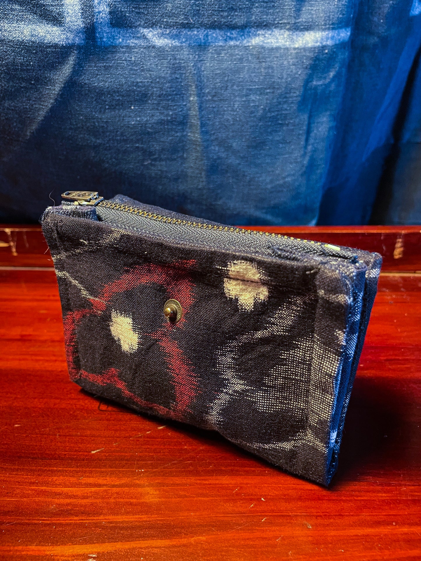 Daruma Furugi Fabric Wallet -  Kurume Kasuri