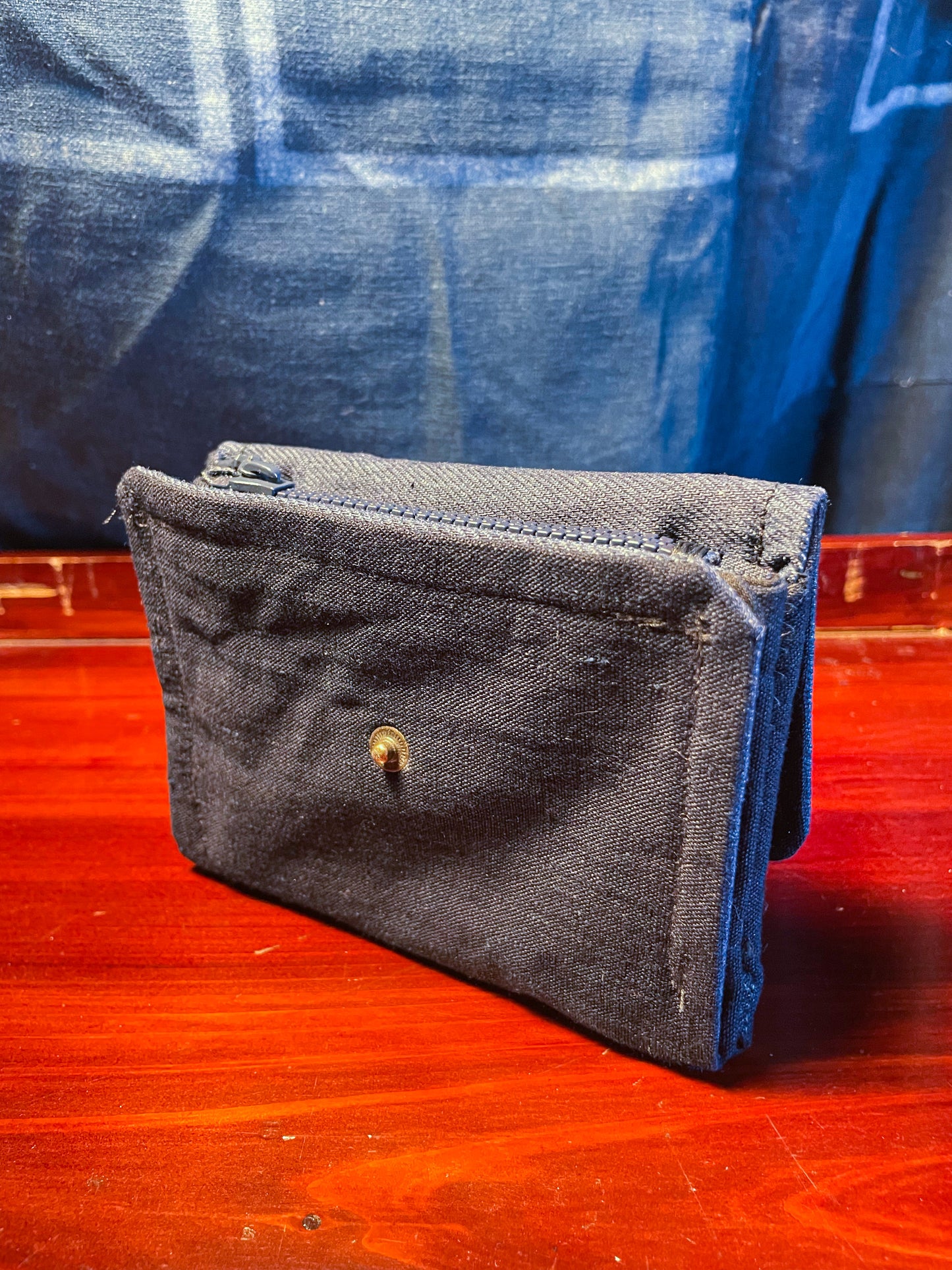 Daruma Furugi Fabric Wallet - Japanese dark indigo fabric