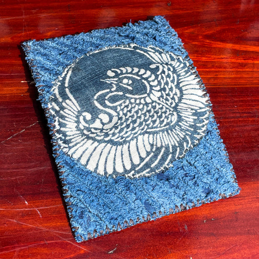 Homemade Wallet Sashiko Katazome Indigo Fabric