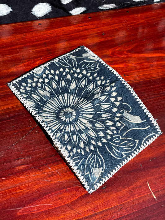 Homemade Wallet Katazome Indigo Fabric