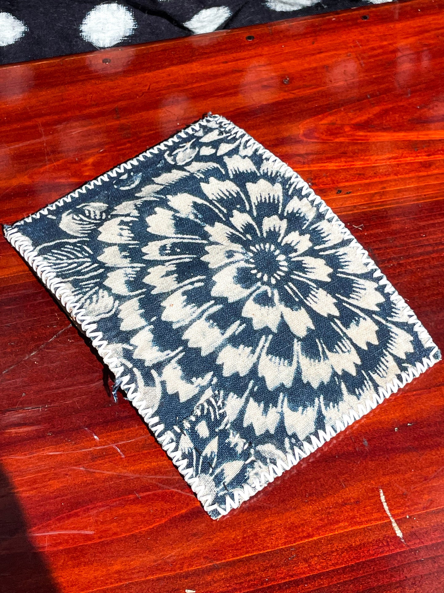 Homemade Wallet Katazome Indigo Fabric