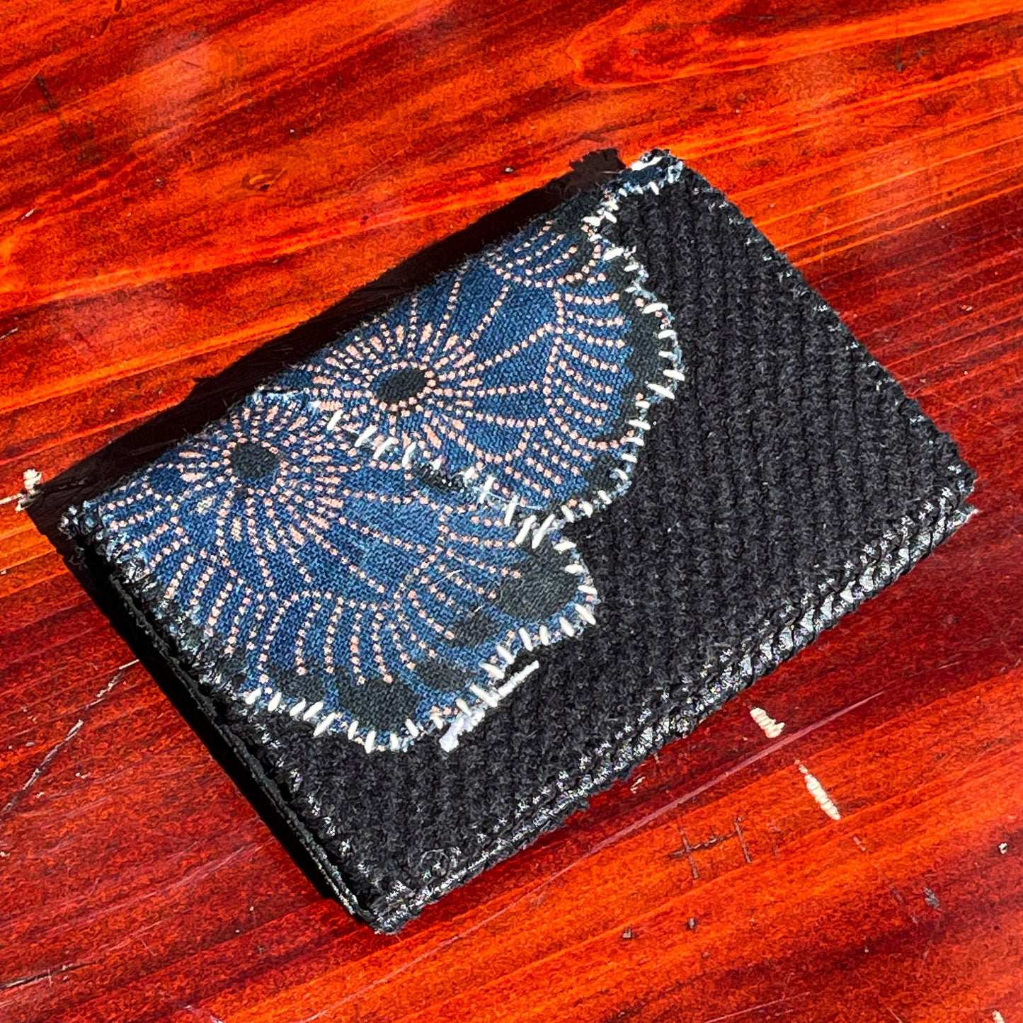 Homemade Wallet Sashiko Katazome and Kendo Fabric
