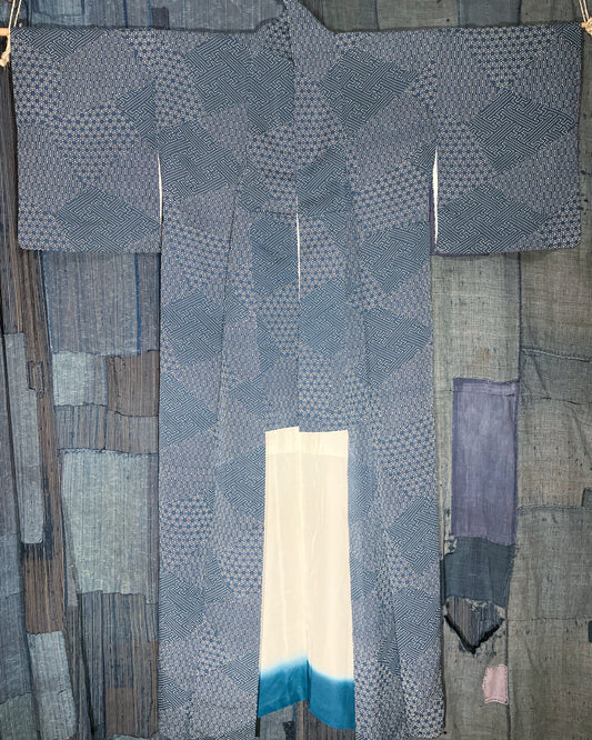 Woman's Kimono - The Elegance of Indigo Sashiko