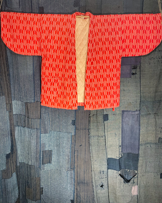 Woman's Kimono -  Red Cross & Kasuri Florals